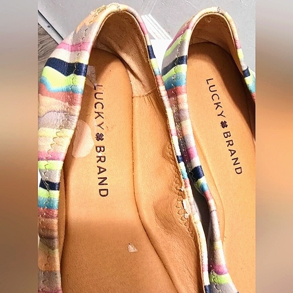 Lucky Brand Emmie Casual Flats Striped Slip On Shoes Women’s Size 8M🌴 - Picture 5 of 6
